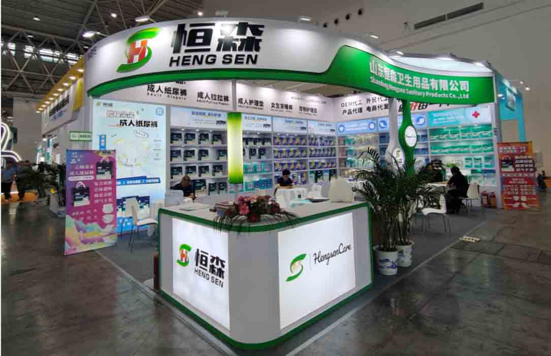 生活用紙展展臺(tái)搭建，36平特裝展臺(tái)設(shè)計(jì)搭建，吉漢展覽