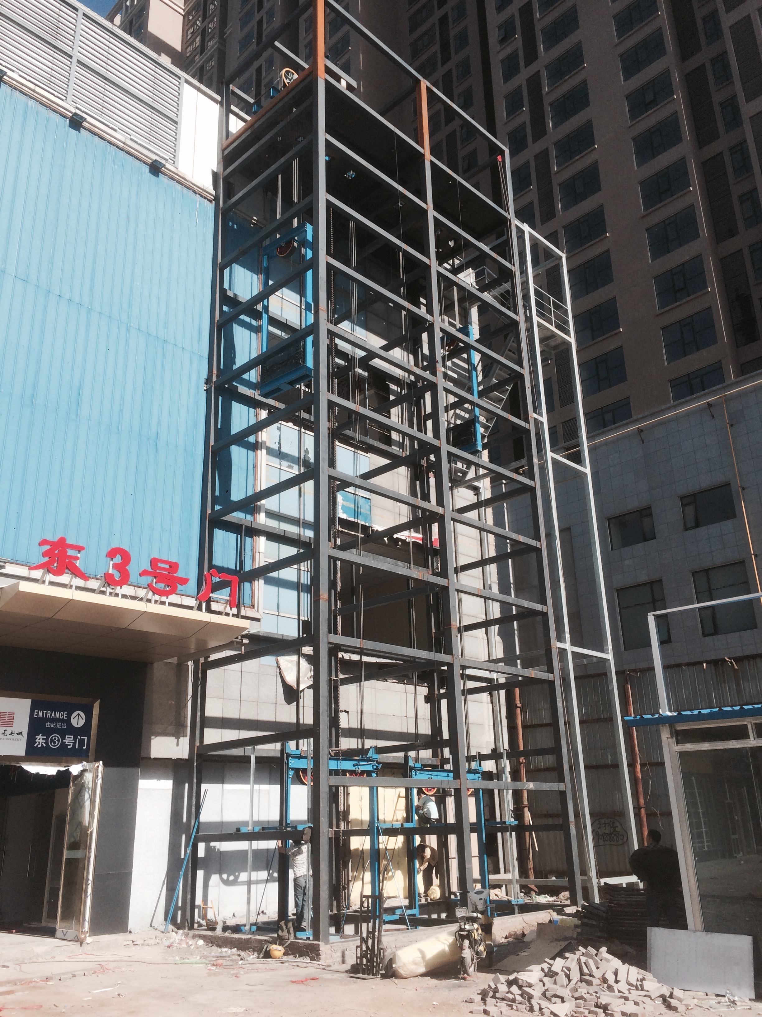 供應(yīng)用于室外|觀光|載貨的3t載貨電梯鋼結(jié)構(gòu)/電梯鋼結(jié)構(gòu)井道/鋼結(jié)構(gòu)井道/載貨電梯井道