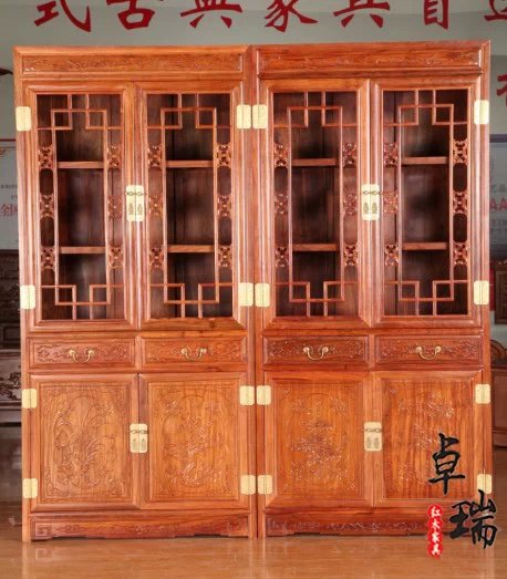 廠(chǎng)家直銷(xiāo)東陽(yáng)二組合紅木書(shū)柜刺猬紫檀家具卓瑞紅木