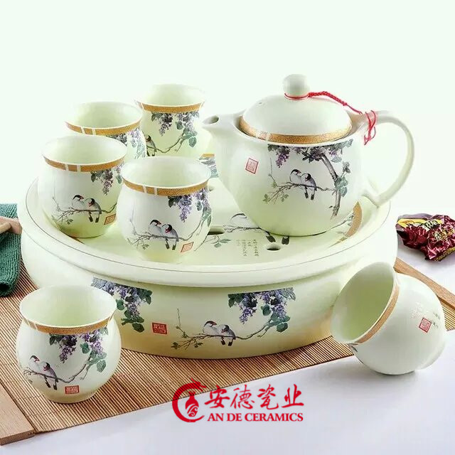 供應(yīng)茶具，陶瓷茶具，景德鎮(zhèn)茶具 景德鎮(zhèn)青花茶具，景德鎮(zhèn)粉彩茶具