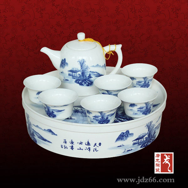 供應(yīng)陶瓷茶具廠家 定制定做可以加公司logo的陶瓷茶具廠家