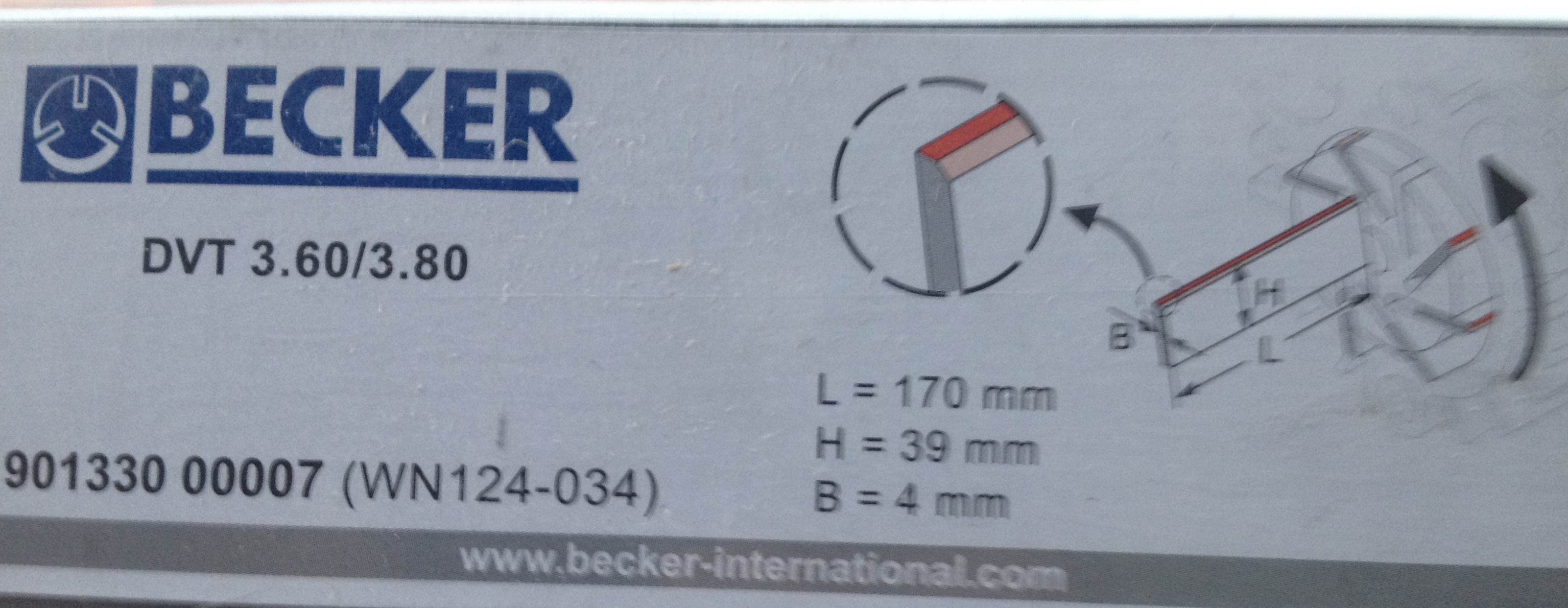 供應貝克VT3.3真空泵碳精片