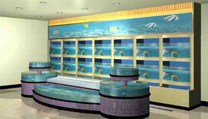 供應(yīng)廣州海鮮池訂做制冷設(shè)備海鮮魚池