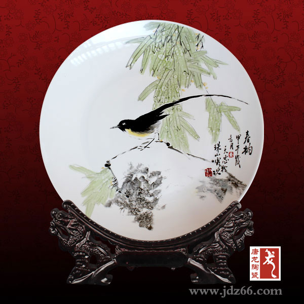 江西景德鎮(zhèn) 校慶禮品陶瓷賞盤(pán)定做