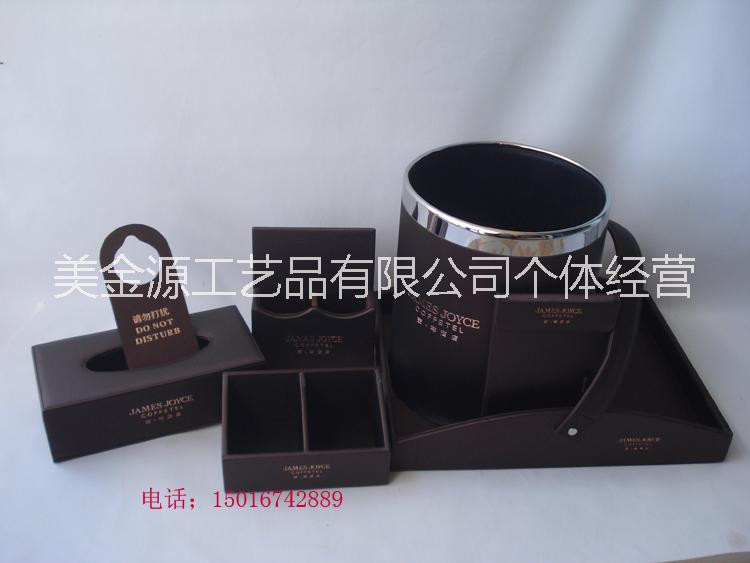 供應(yīng)皮革雙層垃圾桶不銹鋼無蓋紙簍家用，酒店賓館客房*