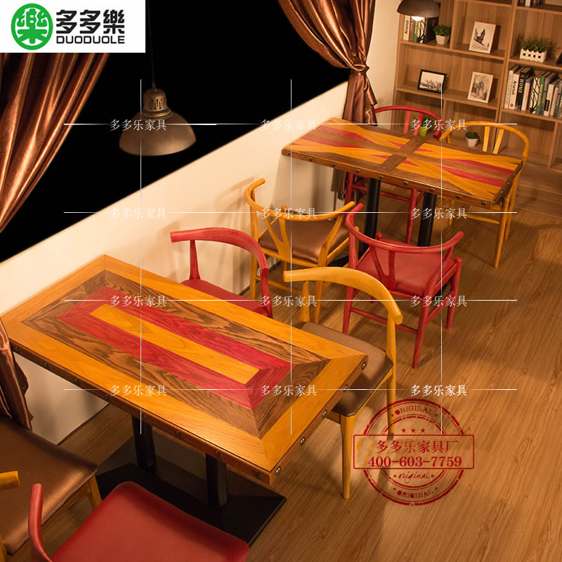 供應創(chuàng)意彩色休閑餐廳餐桌定做