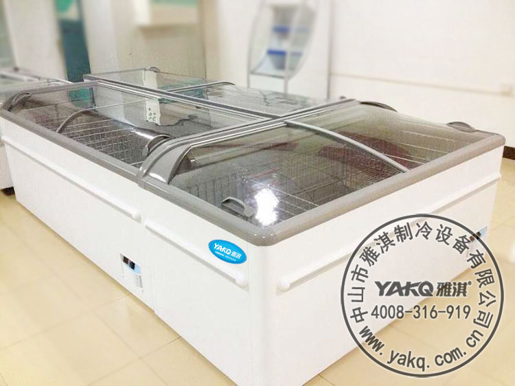 供應(yīng)用于冷藏冷凍保鮮的組合島柜，組合弧形島柜價(jià)格，島柜廠家，組合島柜價(jià)格