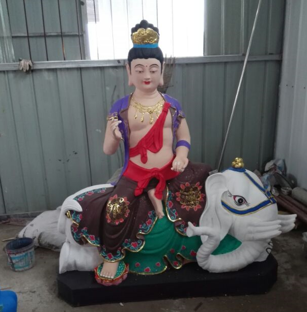 供應(yīng)玻璃鋼彩繪神像 普賢菩薩 供應(yīng)商