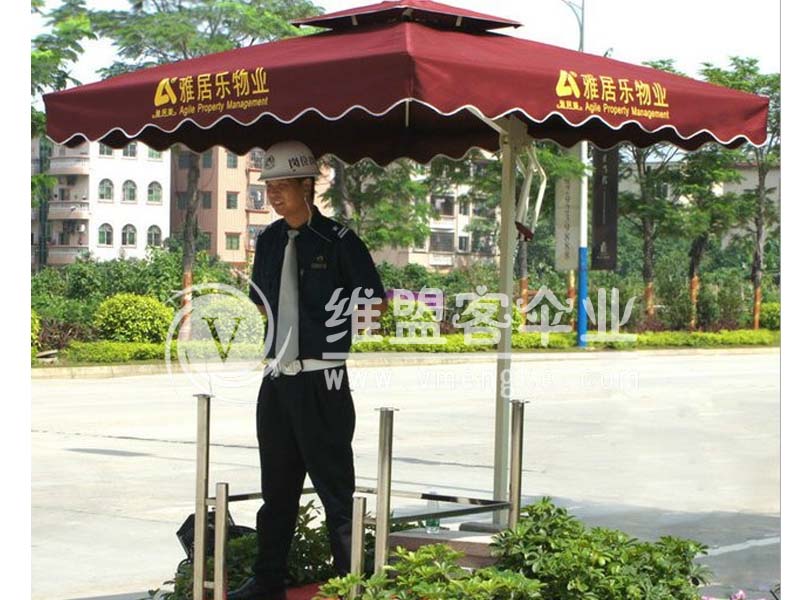 戶外崗亭傘 廣告?zhèn)阌喿鲂蓍e傘