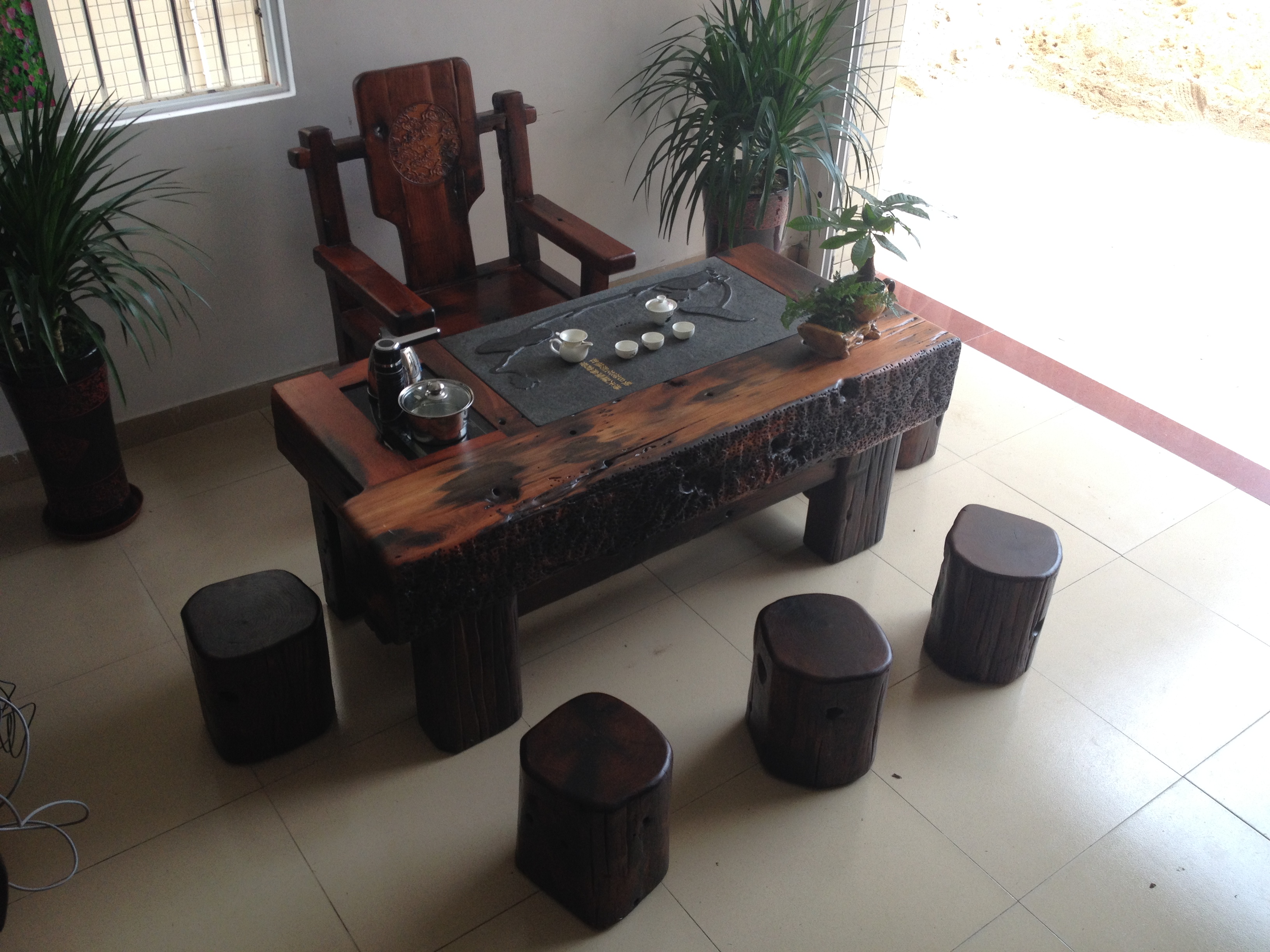 供應廠家直接老船木茶臺茶幾泡茶桌價格