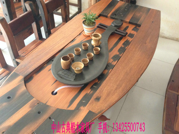 供應(yīng)老船木茶桌椅組合，老船木茶桌椅組合價格，老船木茶桌廠家
