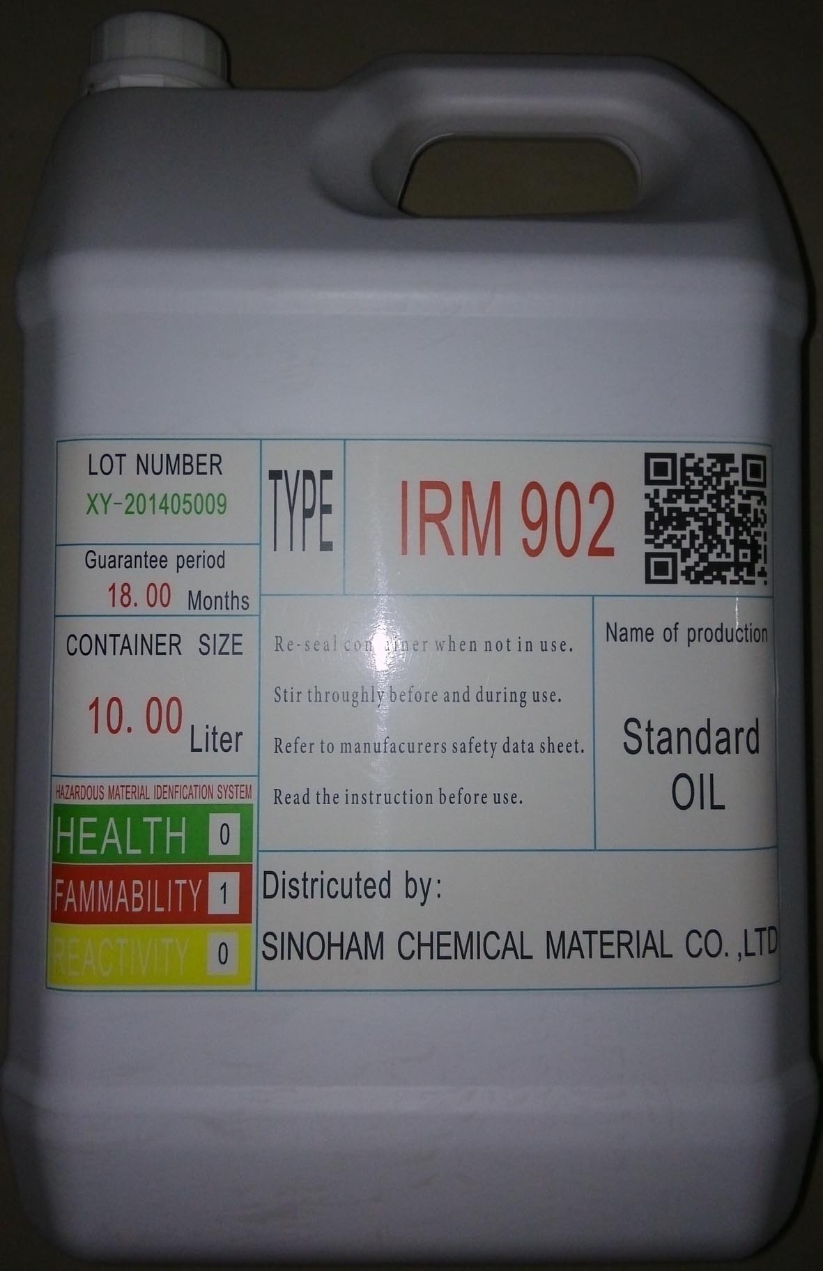 供應ASTM標準油IRM901橡塑耐油膨脹測試用901號油