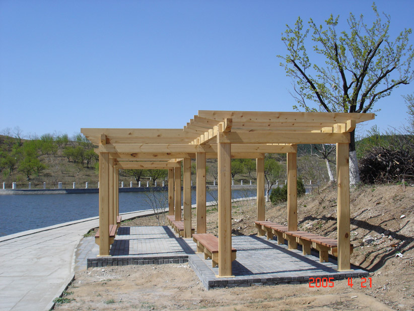 青島防腐木花架廊架葡萄架 青島防腐木施工