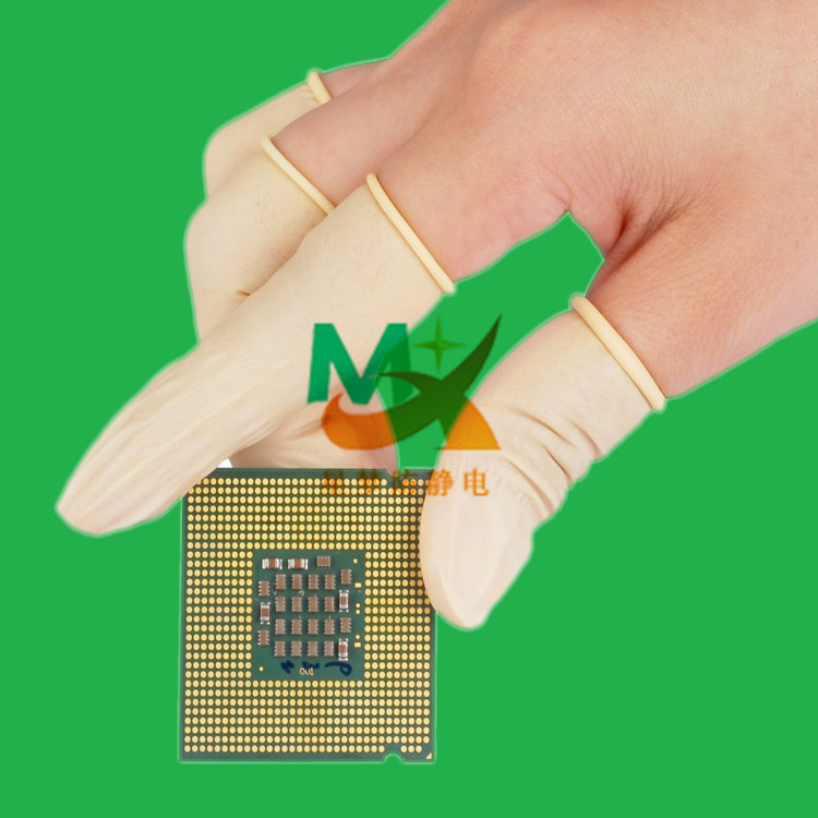 供應(yīng)防靜電手指套 國產(chǎn)手指套 進(jìn)口手指套 米黃色無塵無粉手指套