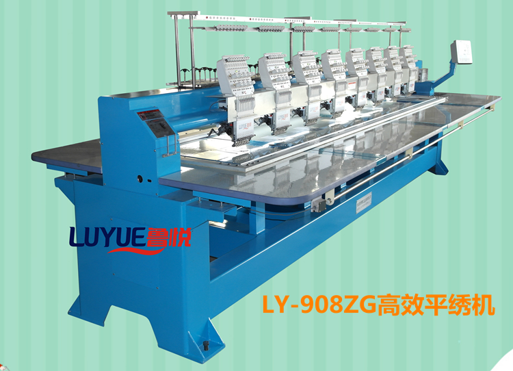 供應(yīng)用于繡花設(shè)備的LY-魯悅8頭工業(yè)*電腦繡花機(jī)，青島高速多頭電腦繡花機(jī)廠家
