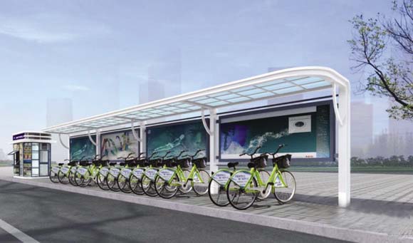 供應(yīng)自行車棚尺寸