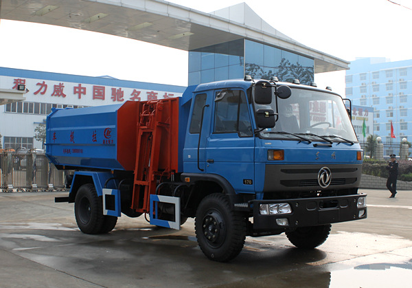 供應(yīng)東風(fēng)145平頭12方掛桶垃圾車(chē)