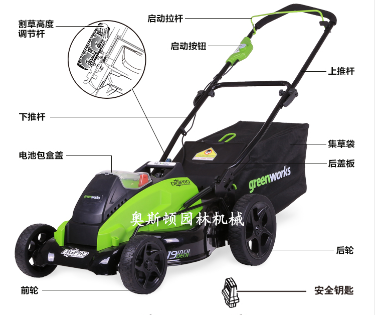 供應(yīng)電動(dòng)草坪機(jī)格力博充電式割草機(jī)價(jià)格手推式割灌機(jī)