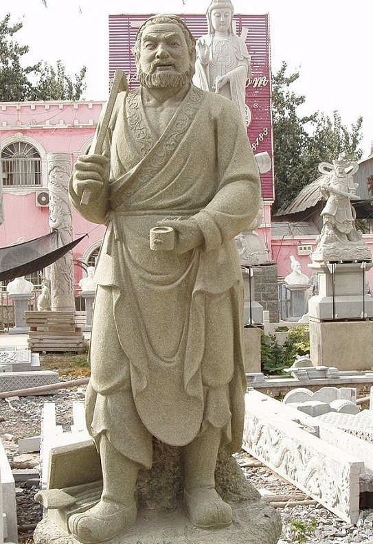 供應(yīng)石雕魯班像巧圣百業(yè)祖師雕像人像