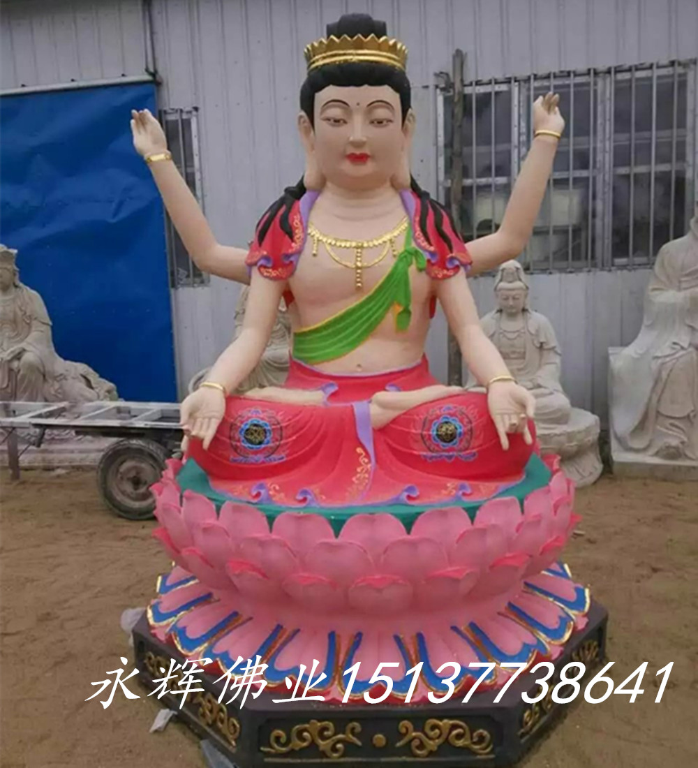 供應(yīng)用于供奉的彩繪道教佛像批發(fā) 斗姆元君雕塑