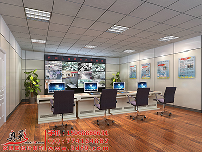 供應監(jiān)控機房效果圖，3D機房效果圖設計