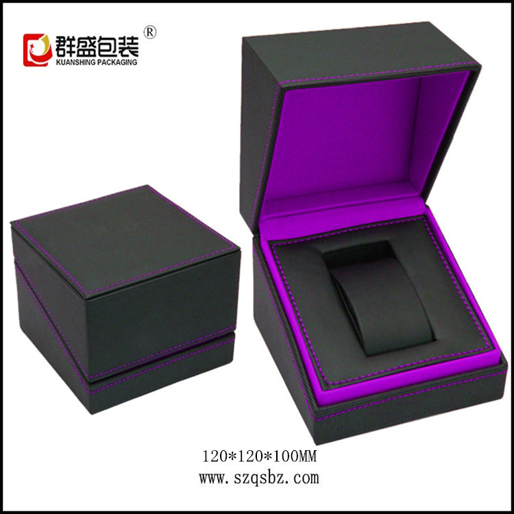 供應(yīng)品牌機械皮革手表盒子 表盒廠
