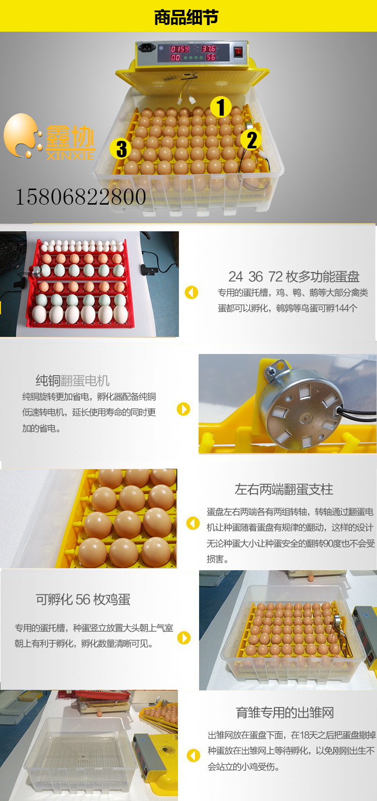 鑫協(xié)牌微型孵化機(jī)家用小型孵化器