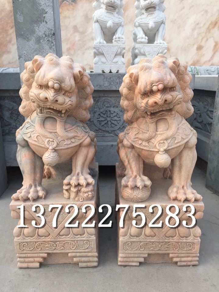 大理青石石獅子 仿古做舊石獅子