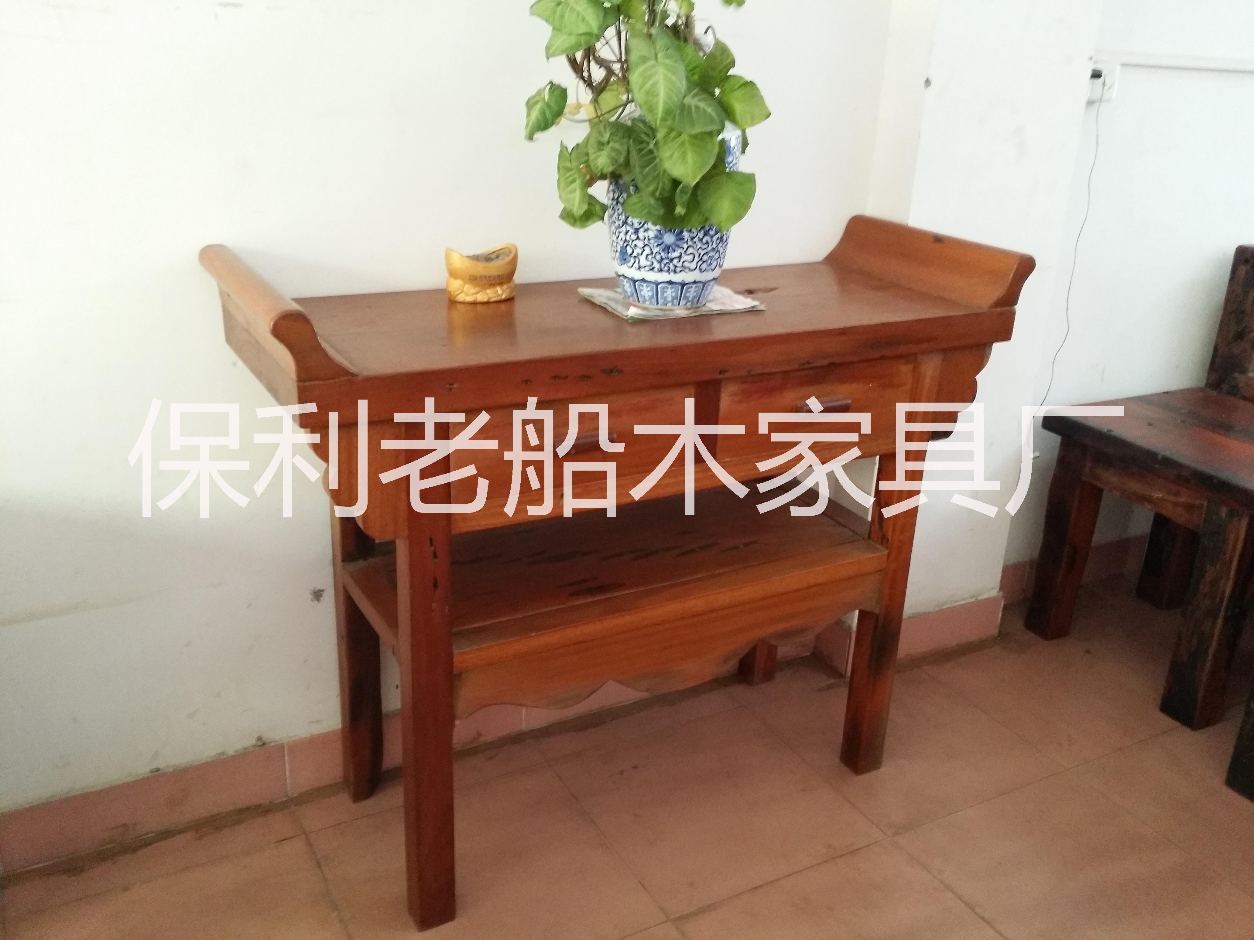 供應老船木案臺案桌實木供桌供神桌子