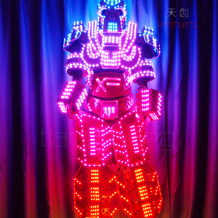 供應(yīng)天創(chuàng)LED發(fā)光機(jī)器人舞臺(tái)演出服裝 全彩LED發(fā)光高蹺3D機(jī)器人服 LED舞臺(tái)發(fā)光表演 夜晚*發(fā)光服飾
