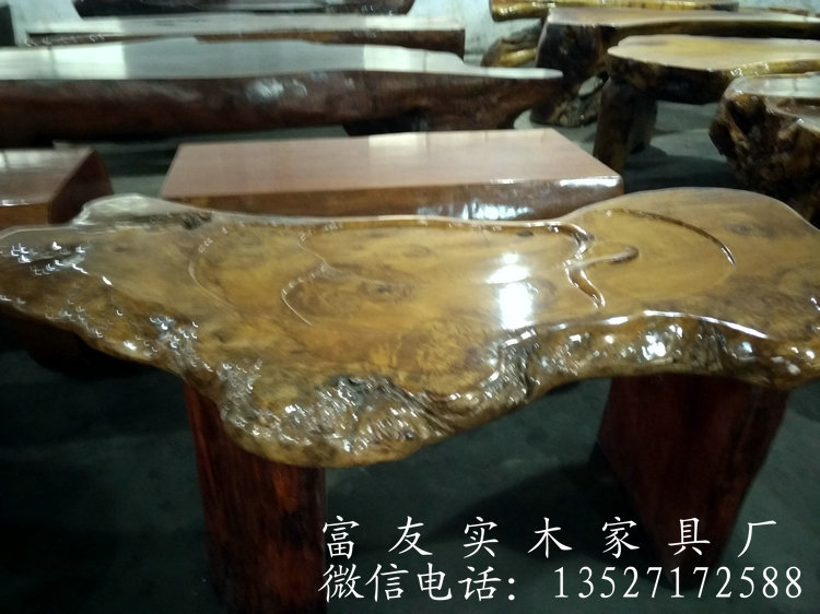 供應(yīng)楠木茶幾根雕黃金樟根雕茶幾