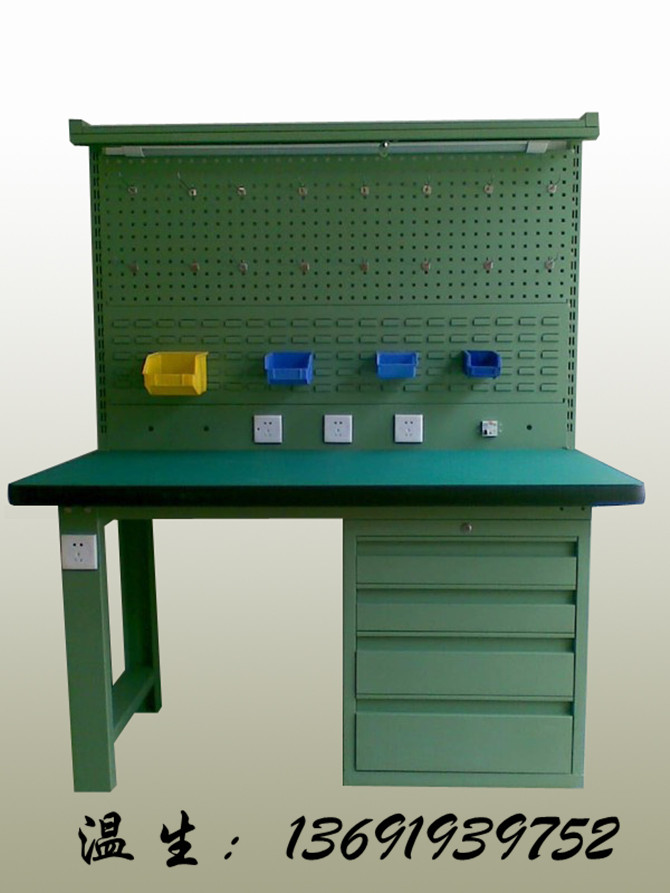 供應(yīng)抽屜式防靜電工作桌，佛山防靜電工作臺(tái)，山水掛板金典工作臺(tái)