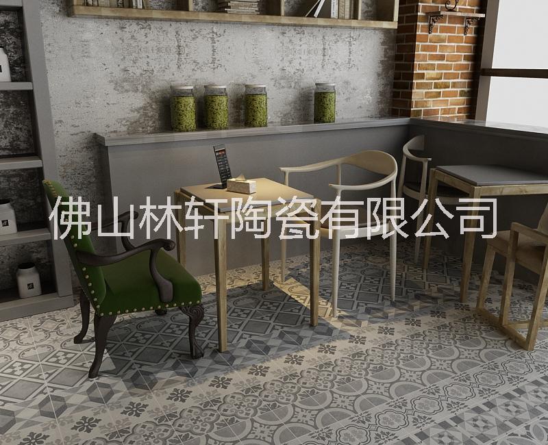 供應(yīng)水泥色拼花瓷磚地板磚200*200 瓷磚 背景墻 玄關(guān)拼圖拼花 水泥花色