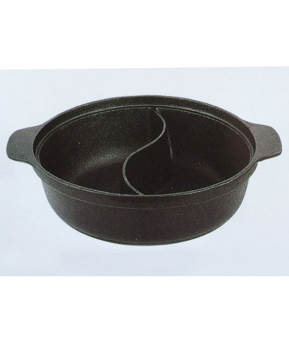 供應用于的火鍋電磁爐*加厚鑄鐵鴛鴦鍋不粘