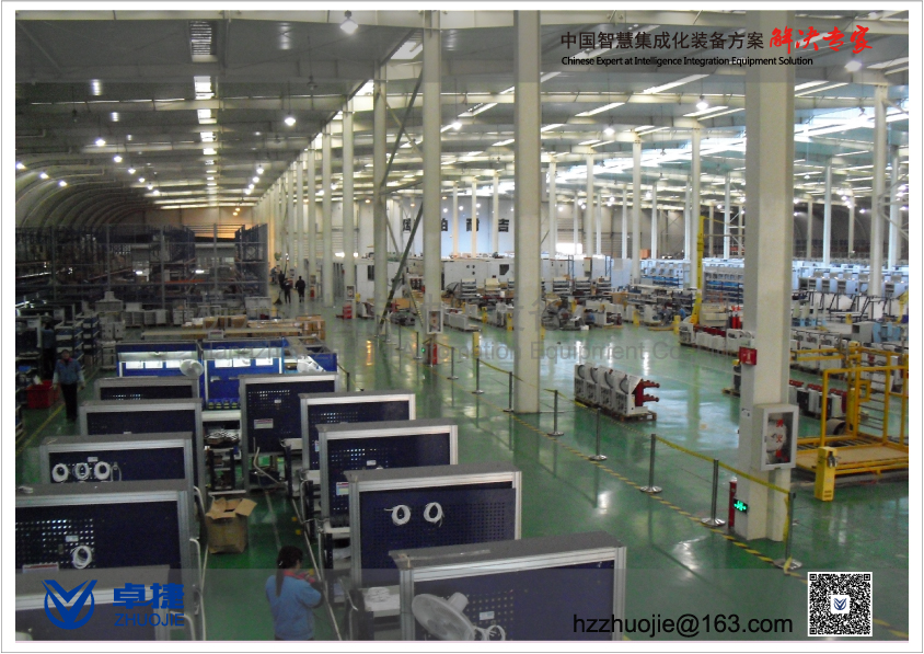 供應(yīng)斷路器檢測生產(chǎn)線，空斷路器總裝生產(chǎn)線，斷路器組裝線，斷路器輸送線  卓捷真空斷路器生產(chǎn)線裝配線