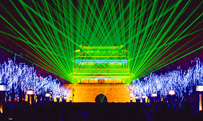 供應(yīng)樓頂?shù)貥?biāo)激光燈廠家批發(fā)零售，單雙色激光燈