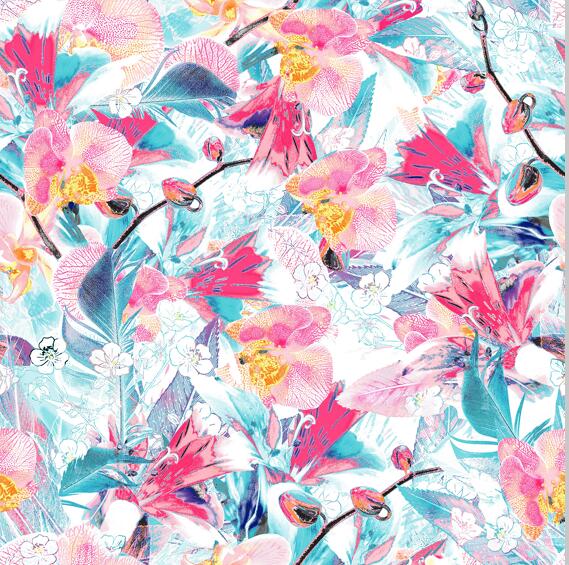 神彩慧數碼印花面料GS236E 100D雪紡