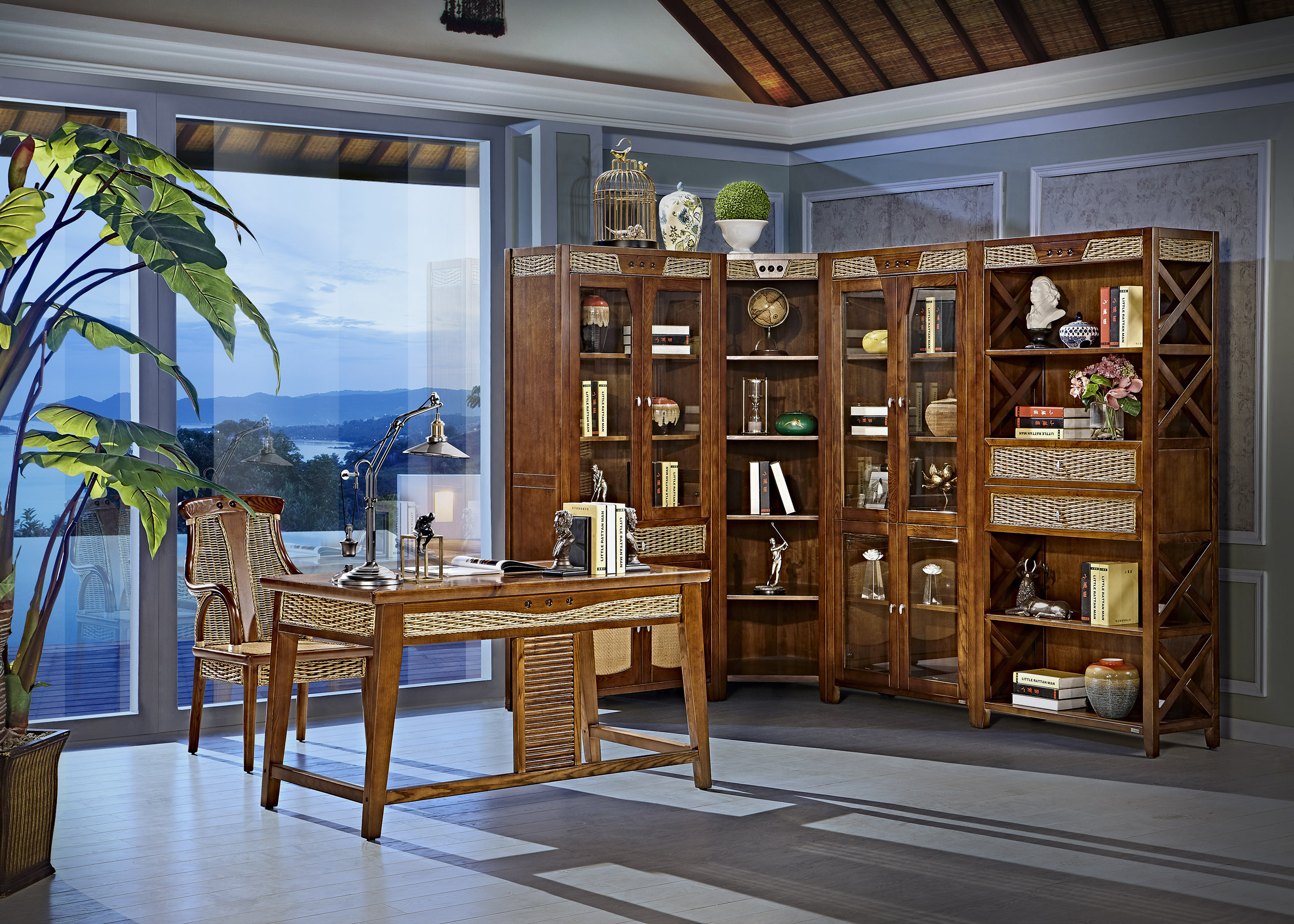 供應(yīng)藤家具 小藤匠藤木二抽柜 書(shū)房柜 廠家直銷藤木家具