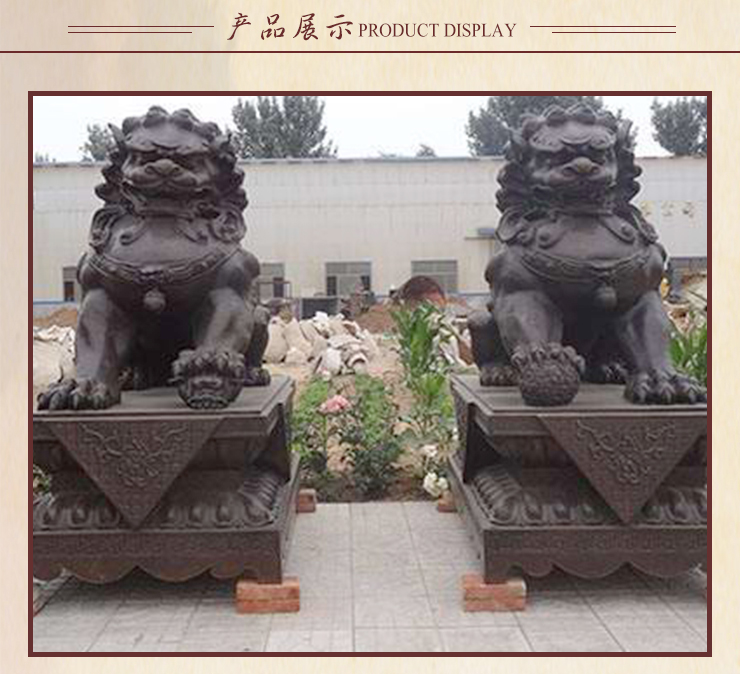 大型銅獅子廠家，酒店門口銅雕獅子，鑄銅匯豐獅
