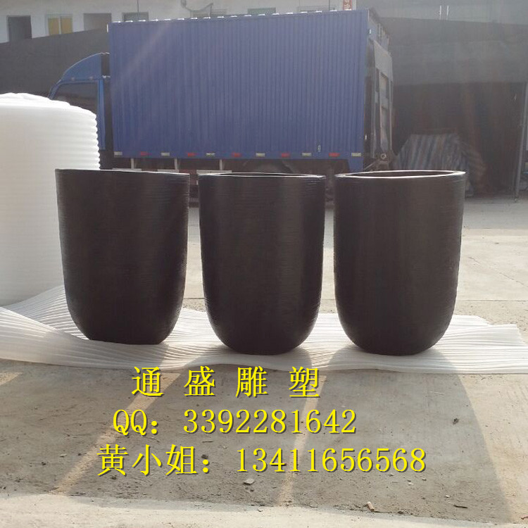 供應(yīng)玻璃鋼花盆雕塑螺紋式花盆造型雕塑園林廣場酒店花盆擺件