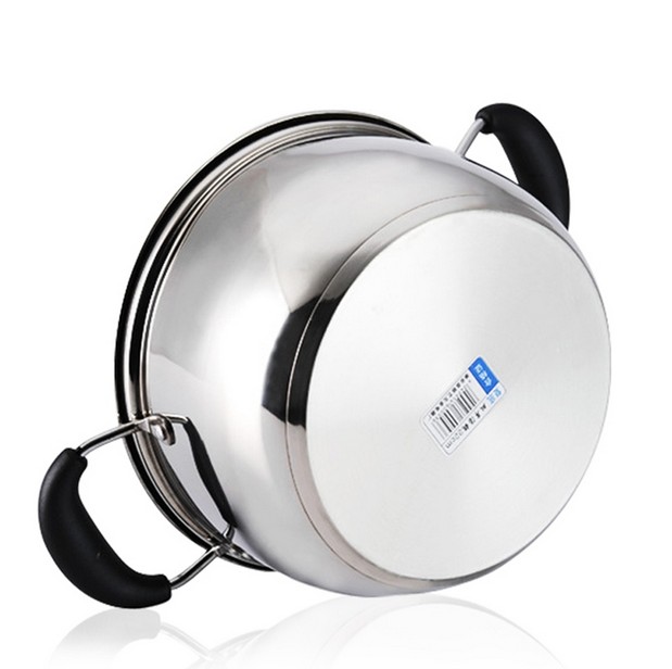 供應(yīng)加厚復(fù)底韓式雙耳湯鍋 禮品鍋不銹鋼電磁爐鍋贈(zèng)品鍋廠家供應(yīng)批發(fā)