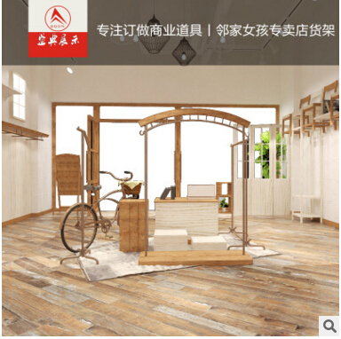服裝店貨架服裝展示架 鄰家女孩專賣(mài)店貨架 服裝貨架廠家定做