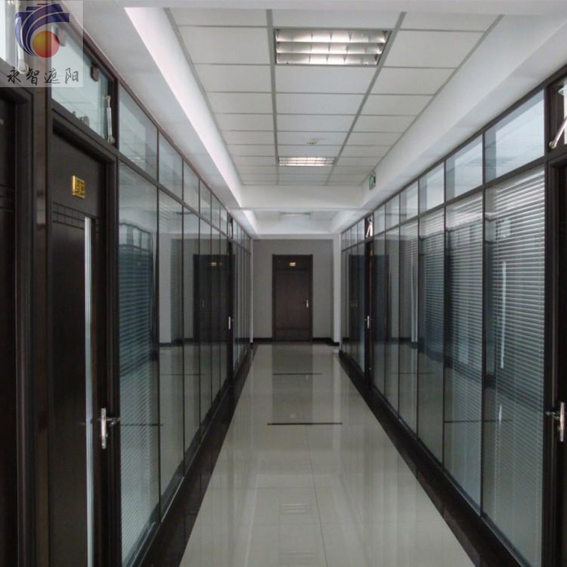 供應(yīng)百葉中控隔斷  辦公室雙玻內(nèi)置百葉隔間 鋁合金鋼化玻璃隔斷墻