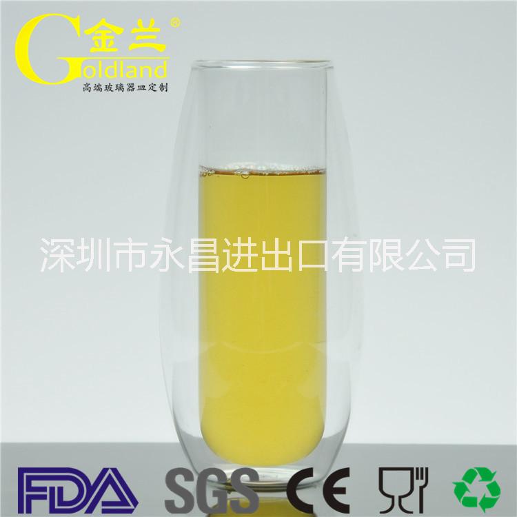 廠家直銷高硼硅耐熱雙層玻璃水杯耐高溫杯茶杯功夫杯咖啡杯