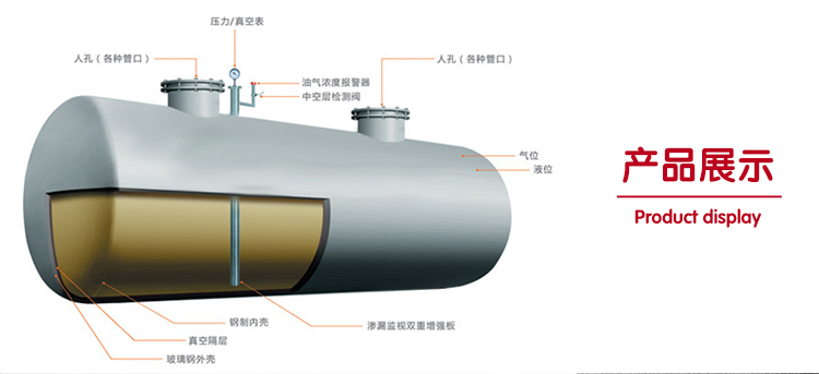 供應(yīng)用于加油站的SF雙層罐 20-50立方油罐價