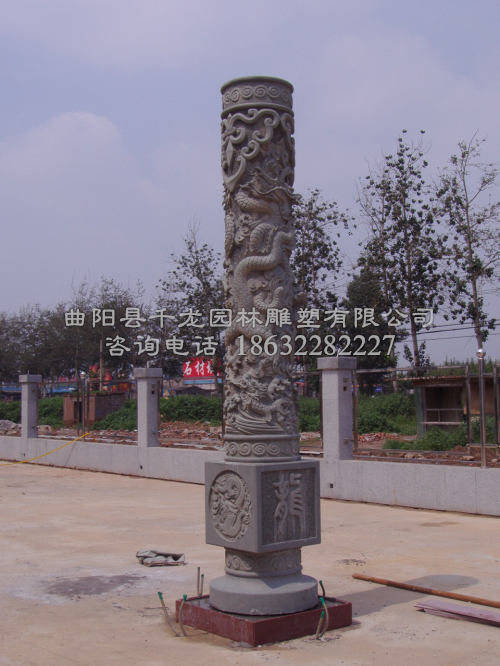 石雕龍柱 石雕龍柱廠家 石雕龍柱價(jià)格 石雕生肖柱子