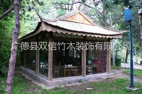 供應(yīng)用于住宅景觀的竹房子竹屋竹別墅竹建筑竹亭竹長廊