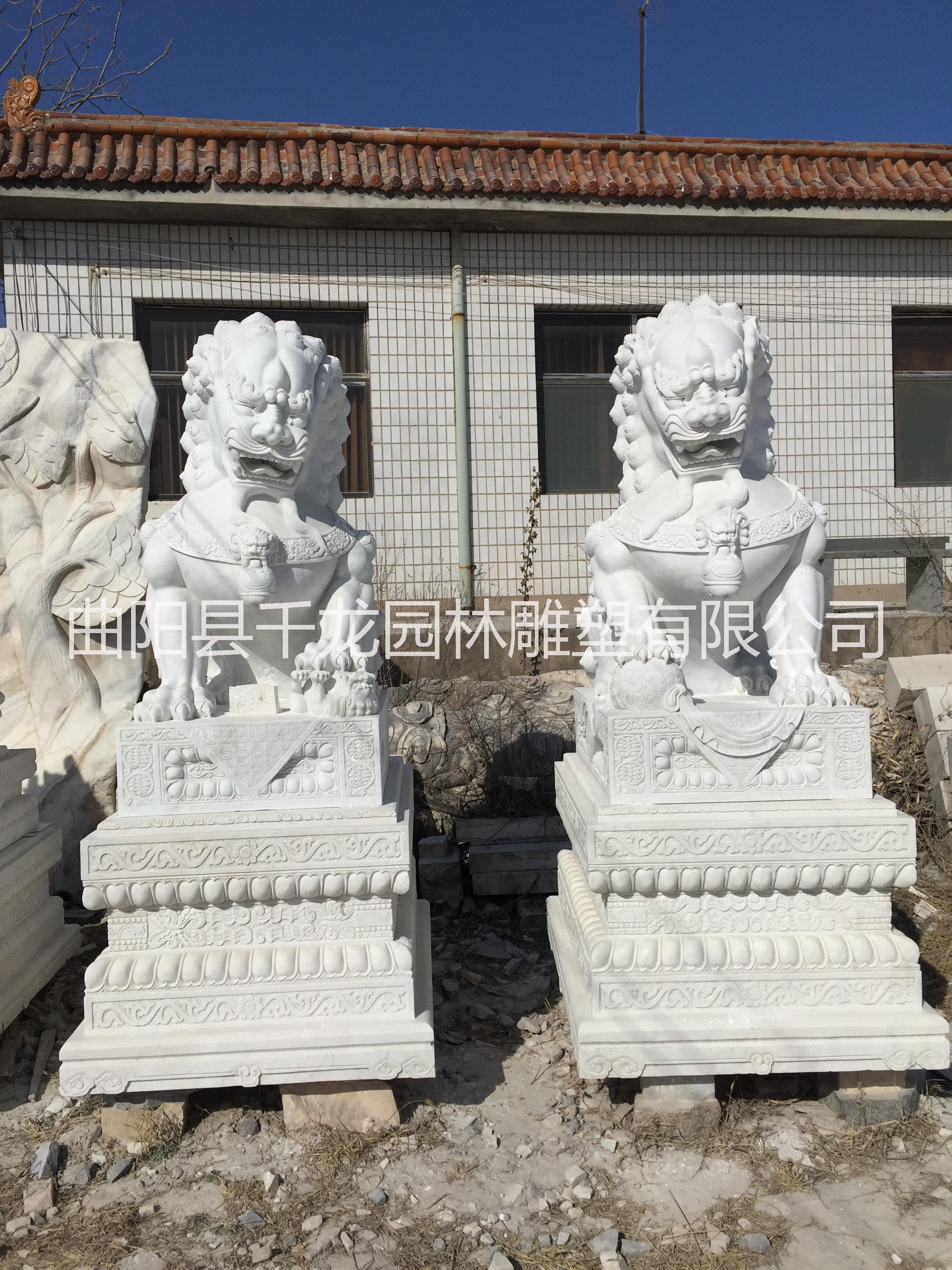 漢白玉石獅子 漢白玉石獅子價格 河北漢白玉石獅子加工廠