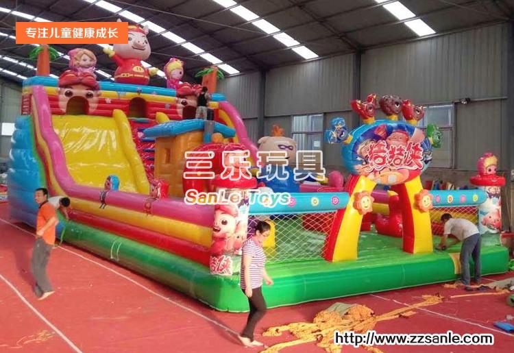 180平方 豬豬俠充氣大滑梯價格一起多少錢呢？