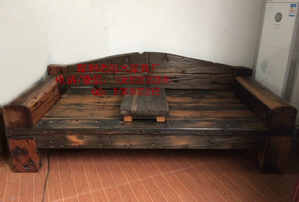 供應(yīng)老船木羅漢床榻榻椅